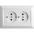 Двойная розетка Vesta Electric Roma c заземлением F00050200BEL 