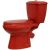 Унитаз-компакт Оскольская керамика ЭЛИССА косой выпуск, 1 режим, сиденье ПП, красный 422973 – изображение 3