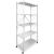 Металлический стеллаж ГЕЛЕОС Атлант-5, 5 полок, складной, размер 730x400x1590 мм, белый АСТ-52 