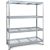 Металлический стеллаж AR SHELVING Rivet Wire 180x150x60 см, 4 полки из стальной сварной сетки TRM18401K/10-37ZCI0 
