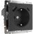 Розетка с заземлением и шторками и USB тип A+C WERKEL W1171708 черный a056275 