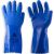Защитные химические перчатки с покрытием из ПВХ Jeta Safety, синие, размер XL/10, JP711-XL – изображение 3