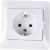 Одноместная розетка Schneider Electric СП Glossa 16А с заземлением, в сборе, белая GSL000142 