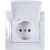 Розетка LEZARD MIRA с/ з с крышкой керамика белый с белой вставкой 701-0202-123 – изображение 3