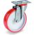 Колесо поворотное с подшипником скольжения (100х30 мм; 170 кг; полиуретан/полиамид) Tellure Rota 604202 