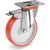Колесо с нержавеющей вращающейся опорой, пластиной крепления и передним тормозом (100 мм; 170 кг; INOX) Tellure rota 606702 