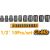 Набор торцевых ударных головок INDUSTRIAL (10 шт; 10-24 мм; 1/2) INGCO HKISSD12101 