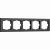 Рамка на 5 постов WERKEL W0051808 Stark черный a050926 