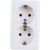 Двойная розетка Schneider Electric ХИТ, О/У, с заземлением, без шторок, белый RA16-238I-B 