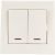 Двойной выключатель с подсветкой LEZARD RAIN крем 703-0303-112 