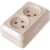 Розетка Intro Quadro двойная без заземления 2x2P, 16А-250В, IP20, открытая установка, слоновая кость, Б0053794 – изображение 3