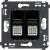 Двойная розетка DKC, Avanti RJ45, в стену, категория 5e, черный квадрат 4402464 – изображение 3