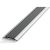 Порог прямой алюминиевый (40 мм; 1.8 м; без покрытия; серая резинка) Лука УТ000024448 