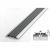 Порог прямой алюминиевый (40 мм; 1.8 м; без покрытия; серая резинка) Лука УТ000024448 – изображение 2