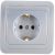 Розетка Smartbuy 1-местная с заземлением 16А серебро Марс SBE-02s-16-S1-Z-c 