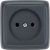 Одноместная розетка HEGEL с изолирующей пластиной, черный РА16-103-08 