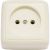 Одноместная розетка HEGEL с изолирующей пластиной, слоновая кость РА16-103-01 – изображение 4