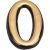 Цифра СКОБЯНОЙ самокл., мал., золото, ""0"" 002634 