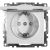 1-местная розетка STEKKER с заземлением с крышкой механизм, GLS16-7112-01, 16А, Катрин, белый 39302 