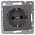 Розетка LEZARD RAIN с/ з керам. цв. черный графит матовый 703-4188-122 