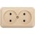 Розетка ООО Ливны-Электро РА 10-009 2-х местная с донышком, слоновая кость РА 1937 
