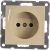 Розетка LK Studio без з/к, со шторками, бежевый 863301-1 