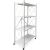 Металлический стеллаж ГЕЛЕОС Атлант-4, 4 полки, складной, размер 730x400x1265 мм, белый АСТ-42 