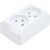 Розетка Intro Quadro двойная без заземления 2x2P, 16А-250В, IP20, открытая установка, Quadro, белый, Б0053792 – изображение 4