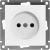 Одноместная розетка UNIVersal серия афина б/з, с/у, 16а, 220в, белая еврослот A0022 