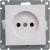 Одноместная розетка UNIVersal серия афина б/з, с/у, 16а, 220в, белая еврослот A0022 – изображение 3