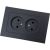 Двухместная розетка UNIVersal серия афина, без заземления, скрытой установки, 16а, 220в, графит, еврослот A0102-Gr – изображение 4