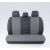 Автомобильные накидки из алькантары для заднего ряда DuffCar, серый комплект 23-2471-39 