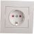Розетка LEZARD RAIN с защитой от детей керамика жемчужно-белый металлик 703-3030-124 