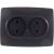 Розетка ЭРА 12-2107-05 2X2P, 16A-250В, IP20, 12, антрацит Б0031242 – изображение 2