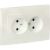 Лицевая панель 2-местной розетки EKF Валенсия без заземления 10А жемчуг с защитными шторками PROxima ESR10-L-102-50 