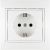 Розетка TANGO с заземляющим контактом белый скрытой проводки 16А, 250В 1008837 