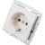 1-местная розетка IEK Brite рс14-1-0-брб с заземлением, с защитными шторками 16А, белый BR-R14-16-K01 