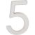 Самоклеящаяся цифра FUARO "5" ABS (50x37) CP хром 46907 – изображение 3