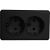 Двойная розетка Vesta Electric Mega Black с заземлением FRZ00010222CMT – изображение 2