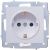Розетка Lezard VESNA с защитой от детей, ПБТ, белая 742-0288-124B 