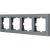 4-ая горизонтальная рамка Lezard VESNA без вставки, графит 742-3400-149 – изображение 3
