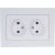 Двойная розетка LEZARD RAIN б/ з керамика белый 703-0202-128 