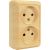 Розетка Jilion 2 гнезда без заземления дуб 9533490 – изображение 2