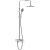 Душевая система Damixa Jupiter со смесителем полкой: верхний душ, ручной душ., штанга варио, хром 977730000 