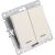 Двухклавишный выключатель UNIVersal с подсветкой серия афина, с/у, 10а, 220в, слоновая кость ivory еврослот A0123-I 