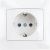 Розетка TDM 2П+З с защитными шторками, 16А 250В белая Таймыр пром. упак., бакелит. основание SQ1814-0516 