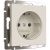Розетка WERKEL W1171162 с заземлением и шторками айвори матовый a059275 