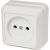 Розетка TANGO без заземления белый открытой проводки 10А, 250В 3/ 10/ 200 1007260 