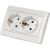 2-местная розетка TANGO с заземляющим контактом белый скрытой проводки 16А, 250В 1008839 – изображение 2