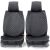 Накидки на передние сиденья CarPerformance, 2 шт. материал алькантара CUS-1012 BK/BK – изображение 2